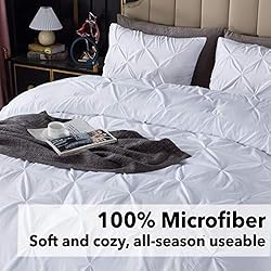 Andency White Queen Comforter Set(90x90Inch), 3