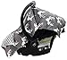 Dear Baby Gear - Car Seat Canopy - Baby Carrier Cover - Infant Car Seat Cover - Carseat Covers with Snap Opening - Carseat Canopies for Boys & Girls - 40x30 (White Antlers on Gray, Gray Reverse)