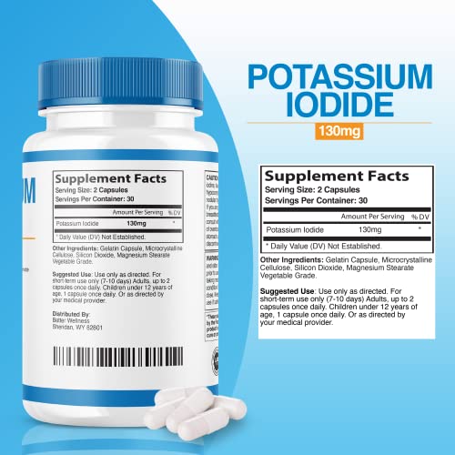 Potassium Iodide Tablets 130 mg KI Potassium Iodide Best Support YODO