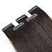 Tape in Hair Extensions 100g 40 Pieces 100% Remy Human Hair 16