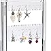 Myjell 120 Earring Holder Jewelry Hanger Organizer Foldable Acrylic Earring Screen Display Stand Hanging Earrings Bracelets Necklaces 2-Panel