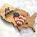 Totally Bamboo United States of America Shaped Bamboo Serving and Cutting Board