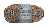 On Line Supersocke Superwash Stretch Wool Cotton Self Striping Sock Yarn 503 Yards 3.5 Ounce (1954)
