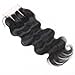 Beata Hair 130% Density Brazilian Body Wave Lace Closure 3 Part 100% Virgin Human Hair Closure with Bleached Knots (16inch)