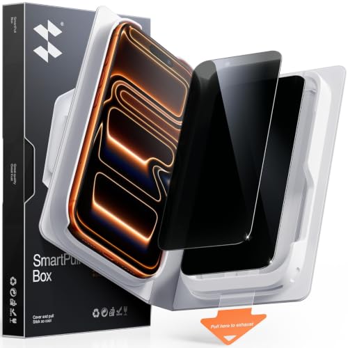 SMARTDEVIL Pack of 2 MyView Anti-Spy Tempered Glass for iPhone 17 Pro | Anti-Espion 28°, Verre Trempé 9H, Pose Sans Bulles, Anti-Éclats, Toucher Fluide, Face ID & Coque Compatibles, SmartPull Box