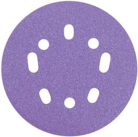 Trend Aluminium Oxide 125mm Random Orbit 240 Grit Abrasive Sanding Disc, AB/125/240A/B, Pack of 50, 240 Grit (Pack of 50)