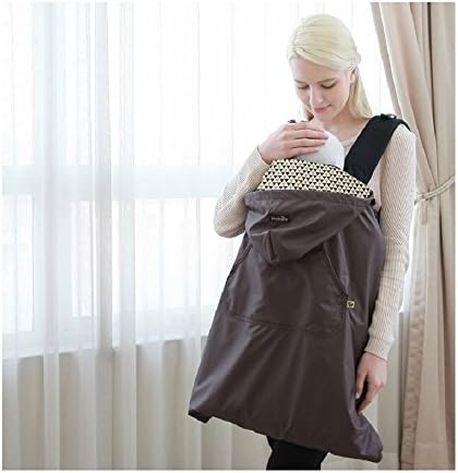 Peekara Baby Carrier Soft Warmer, Front, Windbreak, Perfect for Infant &amp; Toddler, Best Baby Shower Gift! Brown