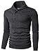 H2H Men's One Button Point Shawl Collar Knited Slim Fit Pullover Sweater