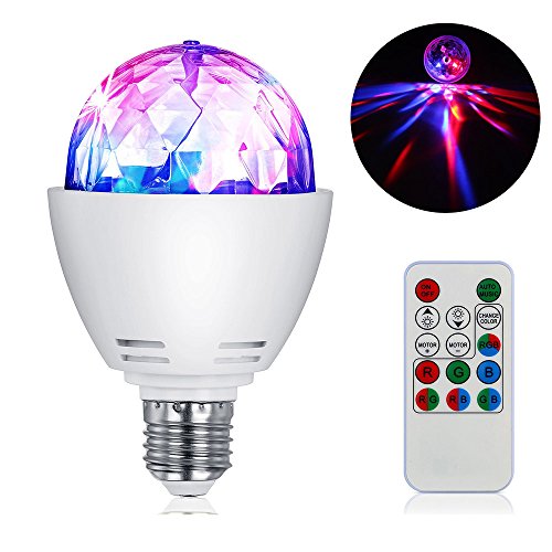 Disco Ball Light, niceEshop(TM) LED Stage Lamp Bulb, Rotating Sound Activated Strobe Lights for Disco Party/Bar /Club/ DJ Show /Wedding Ceremony Stage Effect Light with Remote Control - Thumbnail 7
