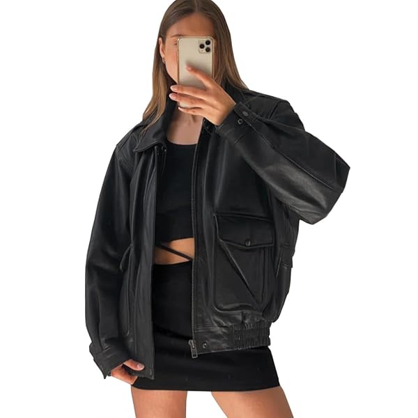 ジャケット・アウター 90s short fake leather bomber jacket BLK Mens Faux Leather Bomber Jacket 90s Vintage Biker Jackets