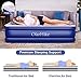 OlarHike Twin Air Mattress with Built-in Pump, Elevated Double High Airbed for Guests, Blow Upgraded Camping Beds for Adults, Flocked Top, Inflated Size: 75×40×18 inches, 18, Blue
