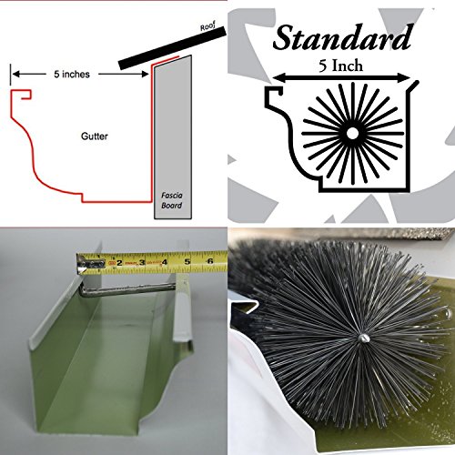 GutterBrush Leaf Gutter Guard for Standard 5 Inch Rain Gutters - 120 Foot House Pack