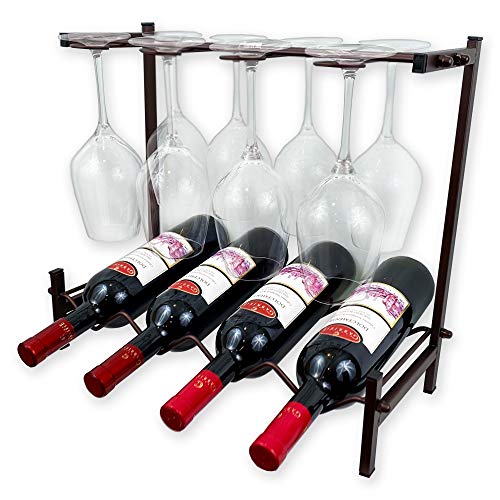 HOMEAID HOME & DÉCOR Wine Rack with Glass Holder Wine Glass Holder