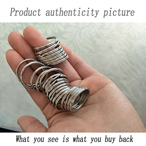 Curved Lobster Clasps Metal Swivel Lanyard Snap Hook with Key Rings,TV Remote Key Chain ,Manual art keychain ,50 PCS Silver