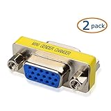 Aketek DB New 15 HD/DB/15 VGA/SVGA KVM Gender Changer Adapter Female to Female(F-F) - 2 Pack