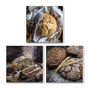 for Living Room Bedroom Home Artwork Foods Paintings x3 Panels