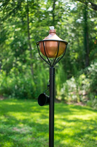 Dusq All-In-One Citronella Garden Torch Modern Copper Finish (Set of 4)