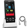 HealthTree Rechargeable Fingertip Pulse Oximeter, Handheld Blood Oxygen Saturation Monitor with SpO2 & Pulse Rate, Portable Finger Oxygen Meter for Adults