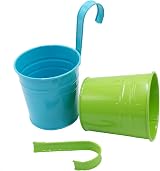 GIOVARA Metal Flower Pots 10 Colours Hanging Planters 17x10x8cm (10 Pcs) view 8