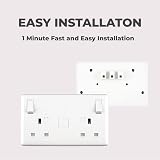 WK Electrical 1 to 2 Gang Switched Power Socket Converter White Moulded Type G view 4