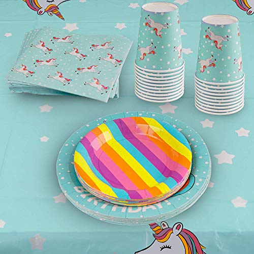 1 Rainbow+Unicorn+Supplies+Including+Tablecloth