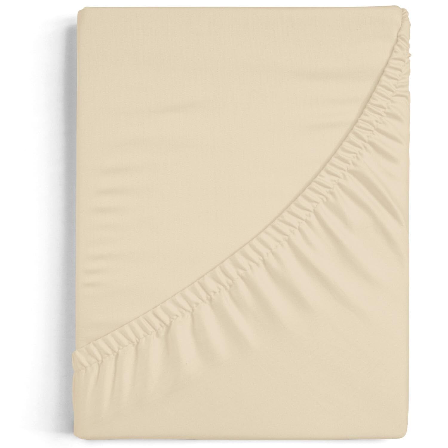 Burrito Blanco | Fitted Sheets 105 x 190/200 cm | 105 cm Bed 100% Cotton Fabric | A8 Beige Design โ image 1