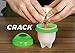 Swenik Egg Cooker Without Shell Hard and Soft Boiled Eggs, BPA Free, Non Stick Silicone Made, Egg Steamer, Poacher and Convenient,Easy to Crack, Boil and Pop, 6 Egg Cups (Green)