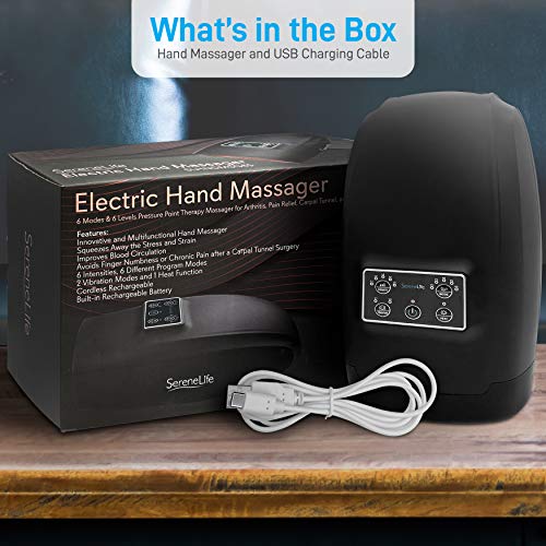 SereneLife Electric Compression Hand Massager Electric Acupressure