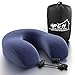 Pete Gear Hub Travel Pillow - Memory Foam Neck Pillow - Airplane Pillow for Car, Bus, Train Travel, Rest - 2 Carry Travel Pillowcase - Protective Navy Blue Velour Cover Product Name