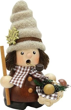 Räuchermännchen Pilzsammler natur - 12 cm