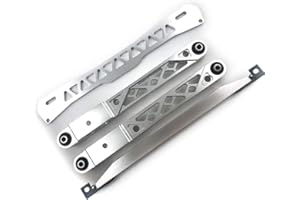 FLYHERO Rear Subframe Brace Tie Bar Lower Control Arm silver For 1997-2001 Mitsubishi Mirage