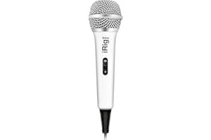 IK Multimedia iRig Voice Karaoke Microphone, Portable & Durable thermoplastic, 3.5mm Jack and on/Off Switch and Headphone Out