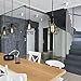 LITFAD Industrial Set of Cage Haning Lighting Fixture Rustic Barn Metal Chandelier Max 200w with 5 Cage Lights Black Finish,Vintage Creative Pendant Light