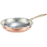CopperStudio Signature 10&rdquo; Copper Frying Pan, Hand-hammered copper, Non-reactive tin lining. Riveted cast-bronze handle. Electric stovetop safe, Oven safe, PFAS-Free, Broiler Safe to 425&deg;F