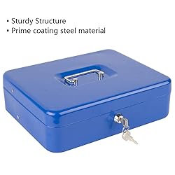 KYODOLED Locking Cash Box with Lock,Money Box with