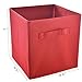 Heselian Foldable Cloth Storage Cube Basket Bins Organizer,storage bins 2 RED