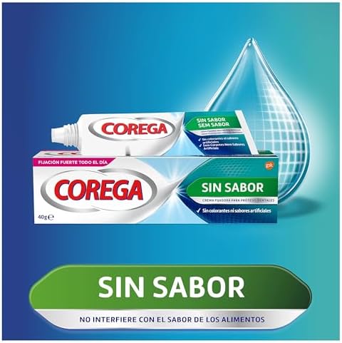 Sin Sabor Crema Fijadora Prótesis Dentales, Fijación Fuerte, 2 x 70 g