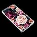 BAISRKE Note 4 Case, Galaxy Note 4 Case with Flowers Slim Shockproof Clear Floral Pattern Soft Flexible TPU Back Cove for Samsung Galaxy Note 4 SM-N910S/SM-N910C [Purple Pink]