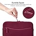 Evecase Smile Padded Neoprene Zipper Carrying Sleeve Case Bag with Front Accessory Pocket for iPad Mini 4, Android 7 - 8 inch Tablet Device - Red