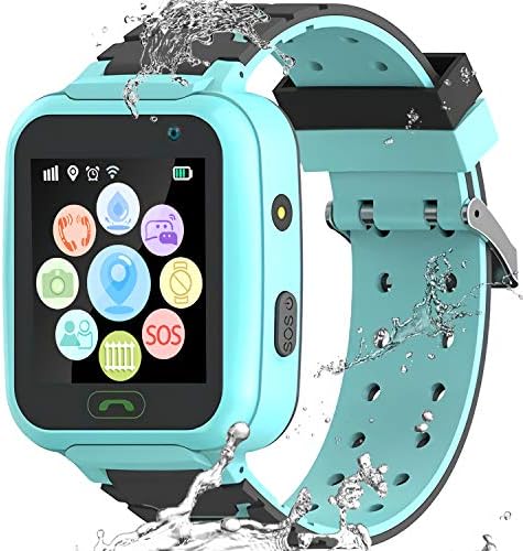 Kids Waterproof Smartwatches Phone - [Free Extra Bands] WiFi GBS LBS Positioning Locator 1.4” Touch Screen Wristwatch with Call Voice Chat Pedometer Alarm Clock Gifts for Boys Grils