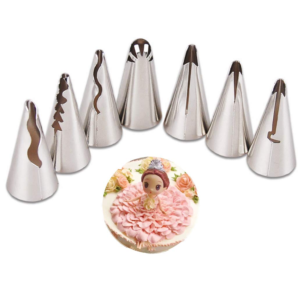 Set 4 Bocchette Per Pasticceria In Acciaio - Per Decorazione Torte E Cupcake