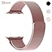 Ferdery Stainless Steel Band Mesh Milanese Loop Bracelet Strap Replacement Band with Magnetic Closure Clasp for Apple Watch Series 1 Series 2 Series 3 Edition RoseGold 38mm