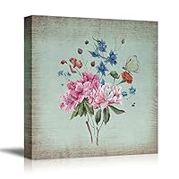 Canvas Wall Art Birds, Flowers, Owls, Butterflies Canvas Prints Home Artwork Decoration for Living Room, Bedroom - 12x12 inches