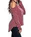 Jug&Po Womens Casual Cuffed 3 4 Long Sleeve Plaid Button Down Shirts Blouse Tops (X-Large, Z-Wine Red)