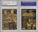 BABE RUTH & LOU GEHRIG Murderer's Row 23KT Gold Card Sculpted Graded GEM MINT 10