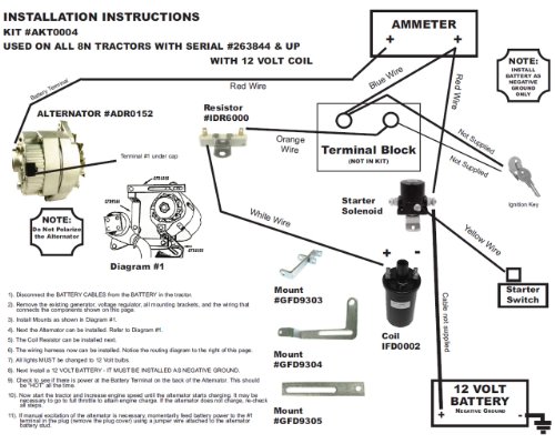 DB Electrical AKT0004 New Ford 8N Tractor Alternator For Generator