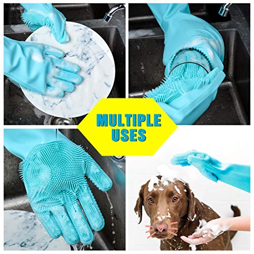 image for UPGRADE Large Magic Saksak Silicone Gloves, SJ Silicone Cleaning Glove