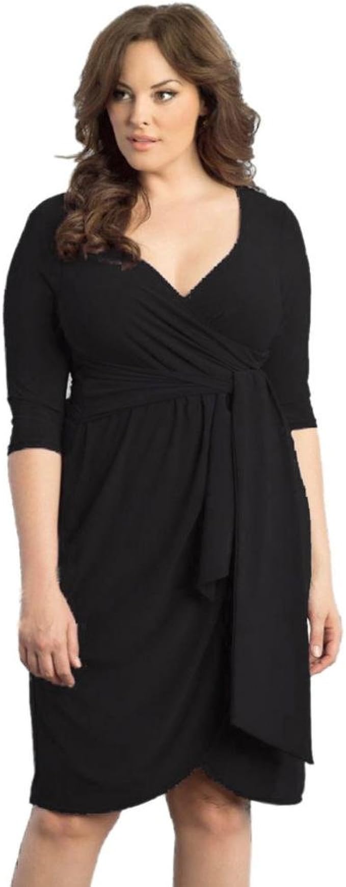 Damen Neckholder-Kleid Mit V-Ausschnitt - Lederoptik Dessous Set