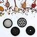 Premium Weed Grinder, Deluxe Herb & Tobacco Grinder With Pollen Catcher – 2” Size, 4-1 Grinder W/ Sharp Diamond-Shaped Teeth – Modern Design & Handy Thin Poly-O Ring – Pollen Scraper Included, Black