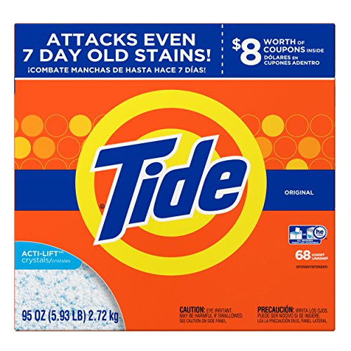 Tide original he turbo powder laundry detergent, 68 loads, 95 oz
